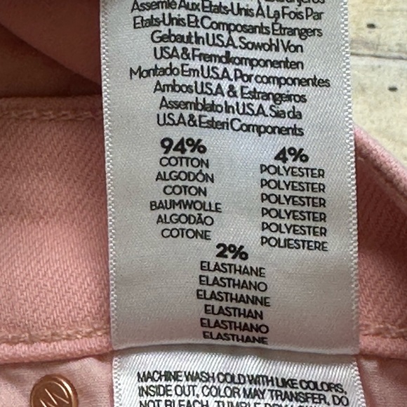 NWT MOTHER The Mid Rise Dazzler Ankle Jeans - Quartz Pink - Size 32 - Picture 11 of 14